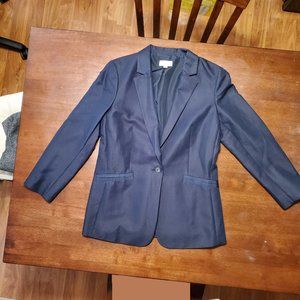 Ann Taylor Loft - Navy Blue Blazer - 3/4 Length Sleeves - Size 12